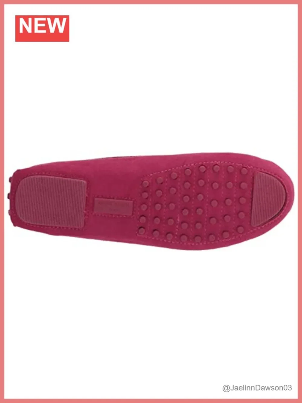 Leather Driving Loafer Slip-On Flat Moc Toe Cushioned Rubber Sole